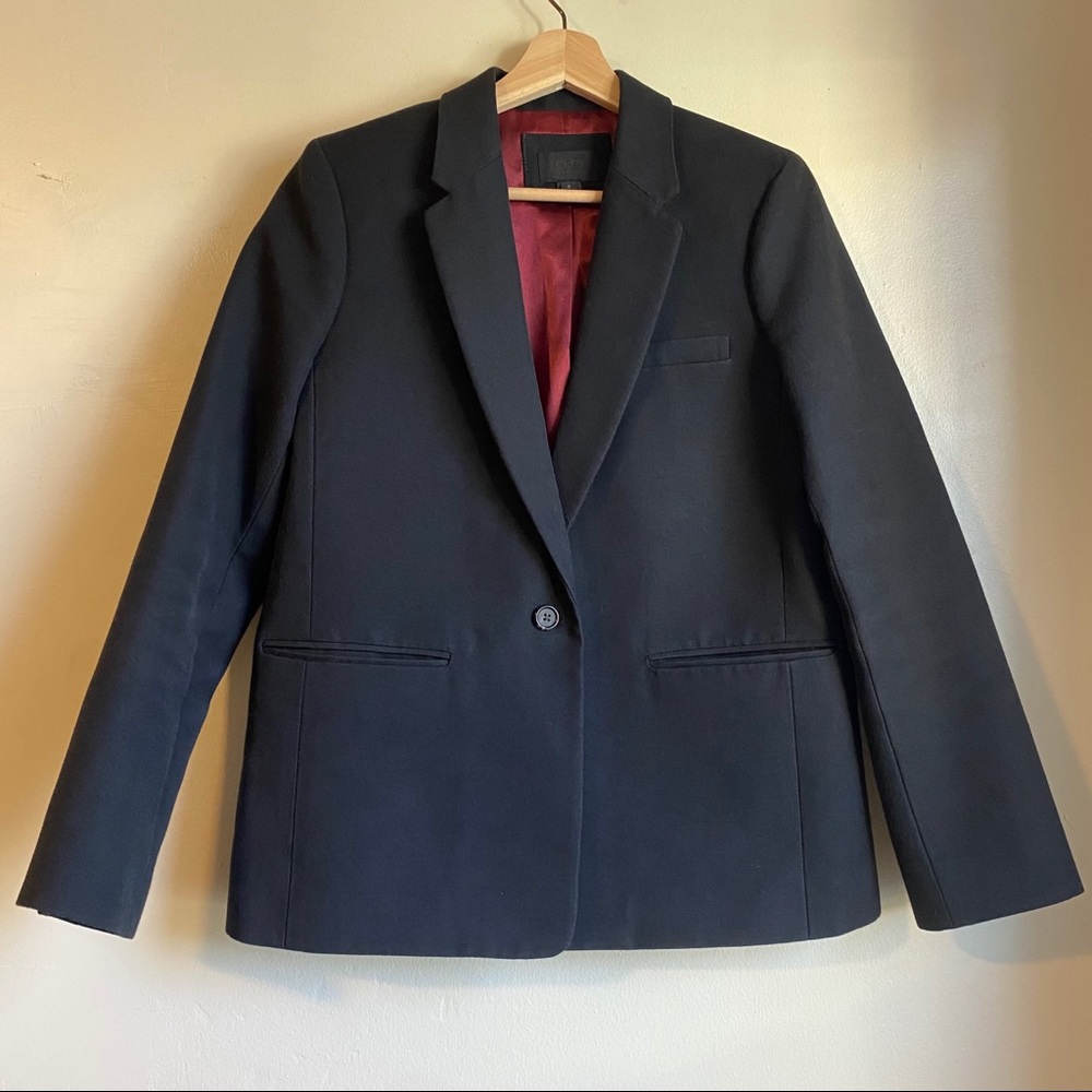 J Crew Collection Wool Cotton Mohair Blazer, 8 Med